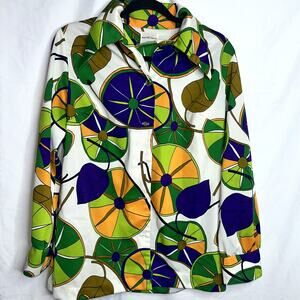 Vintage Ralph Originals Mens Size Large Pearl Button Long Sleeve Disco Shirt